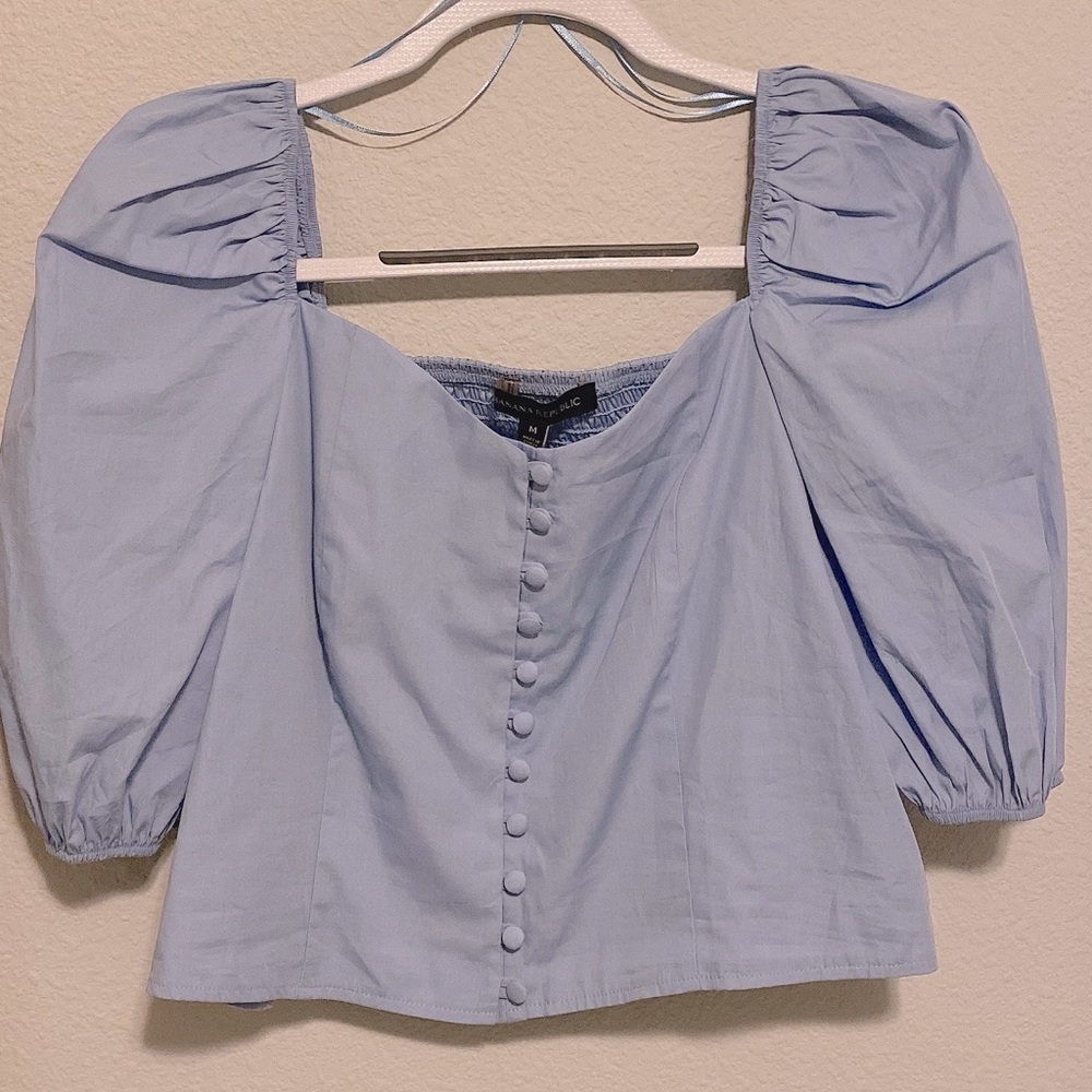 EUC Banana Republic Puff Blouse - L